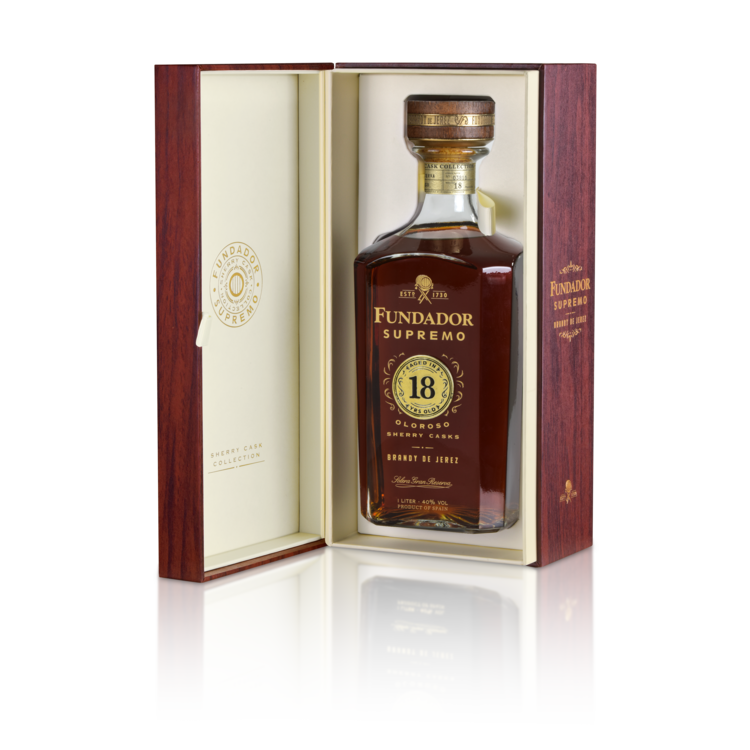 Fundador Brandy De Jerez Supremo Oloroso Sherry Casks Solera Gran Rese - 1.0L
