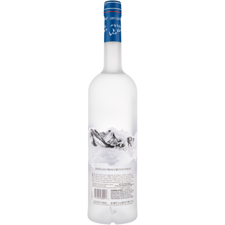 Grey Goose Vodka 80 - 1.0L - Back