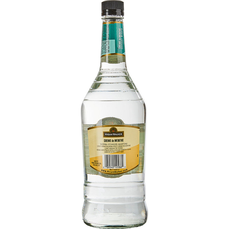 Hiram Walker Creme De Menthe White 30 - 1.0L - Back