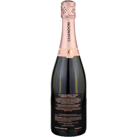 Chandon Brut Rose Library Dosage California - 750ML - Back