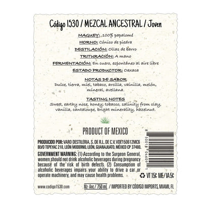 Codigo 1530 Mezcal Ancestral Joven 86.2 - 750ML
