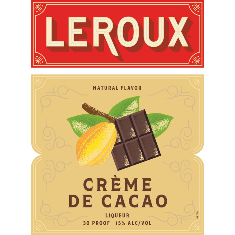 Leroux Creme De Cacao 30 - 750ML - Front Label