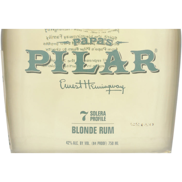Papa's Pilar Blonde Rum 7 Solera Profile 84 - 750ML - Front Label