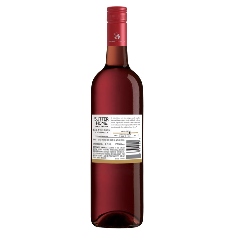 Sutter Home Sweet Red California - 750ML - Back