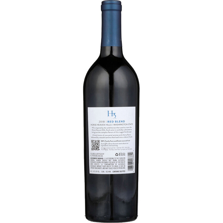 H3 Red Wine Horse Heaven Hills 2021 - 750ML - Back