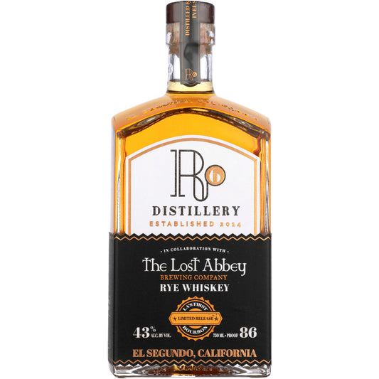 R6 Distillery Rye Whiskey The Lost Abbey Limited Release 86 - 750ML - Front