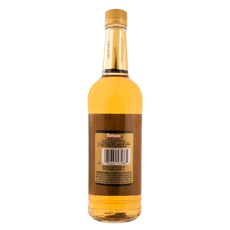 Montezuma Tequila Gold 80 - 750ML - Back