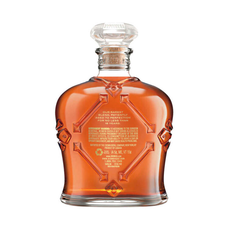 Crown Royal Canadian Whisky Extra Rare 18 Yr 80 - 750ML - Back
