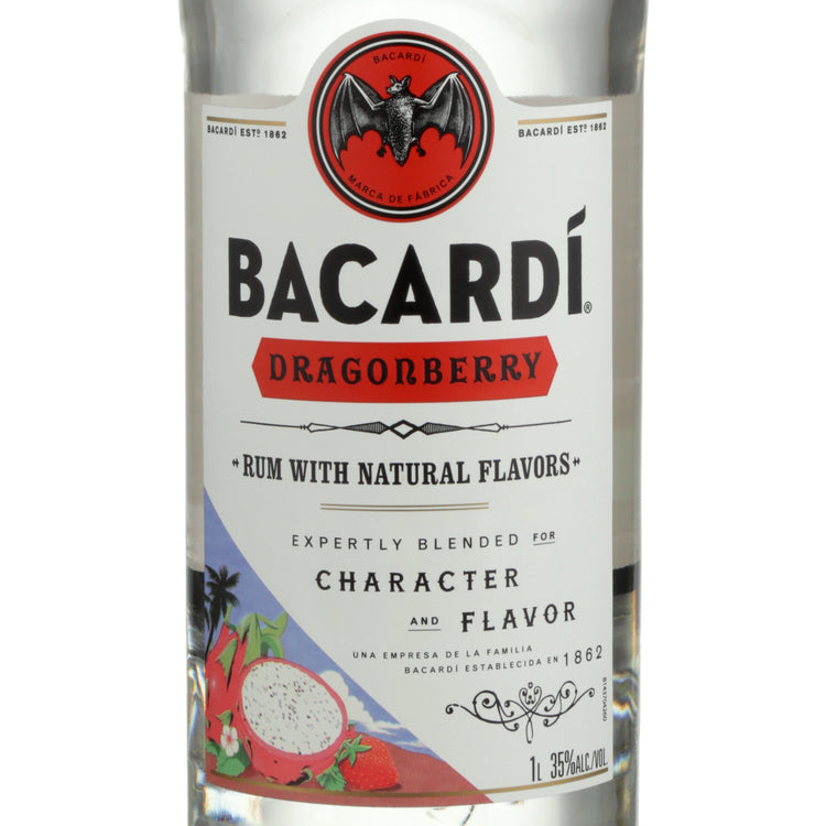 Bacardi Dragon Berry Flavored Rum 70 - 1.0L - Front Label