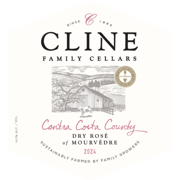 Cline Mourvedre Rose Dry County Collection Contra Costa County 2024 - 750ML - Front Label