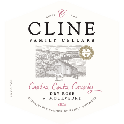 Cline Mourvedre Rose Dry County Collection Contra Costa County 2024 - 750ML - Front Label