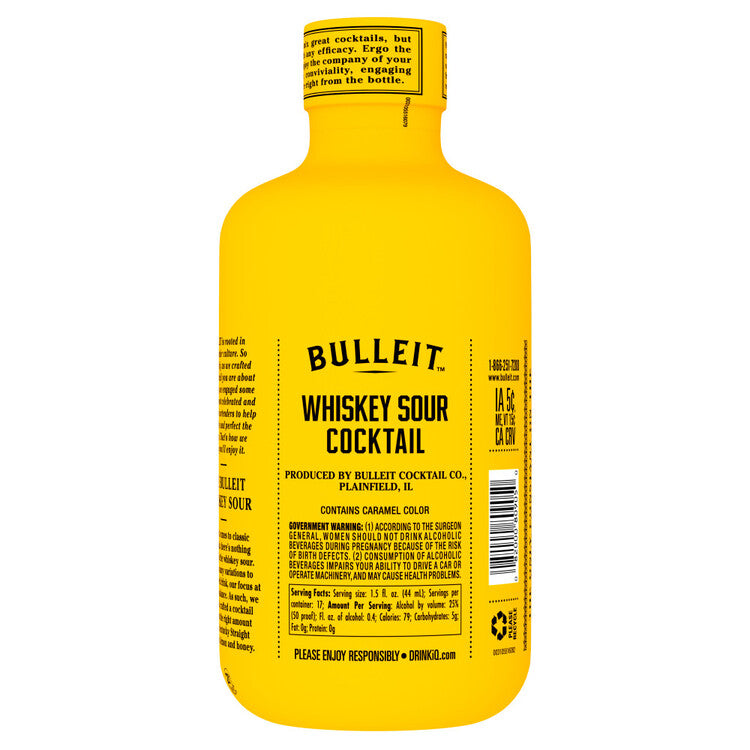 Bulleit Whiskey Sour 50 - 750ML - Back