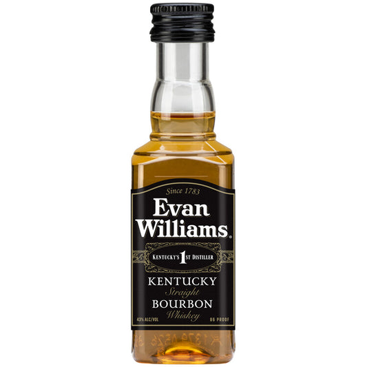 Evan Williams Straight Bourbon Black Label 86 - 50ML - Front