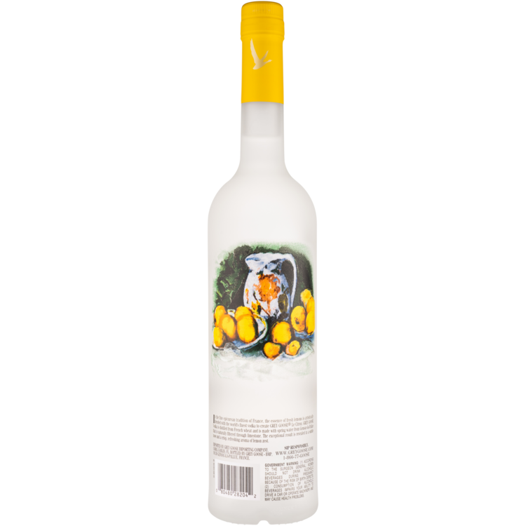 Grey Goose Citrus Flavored Vodka Le Citron 80 - 750ML - Back