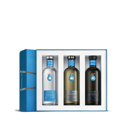 Casa Dragones Tequila Tasting Set Combo 1 Each Blanco 80, Anejo 80 & R - 375ML - Front
