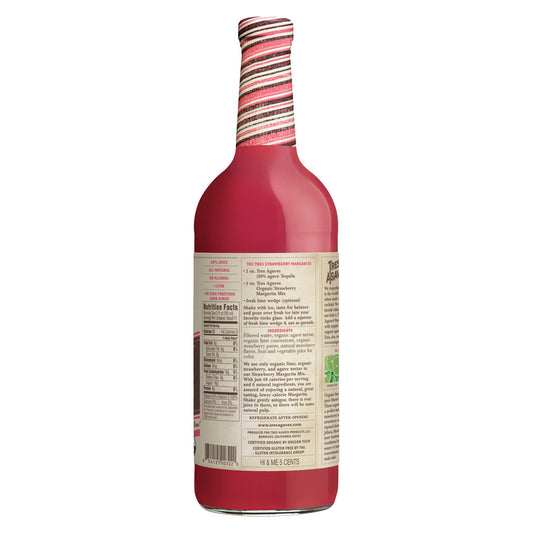 Tres Agaves Strawberry Margarita Mix - 1.0L - Back