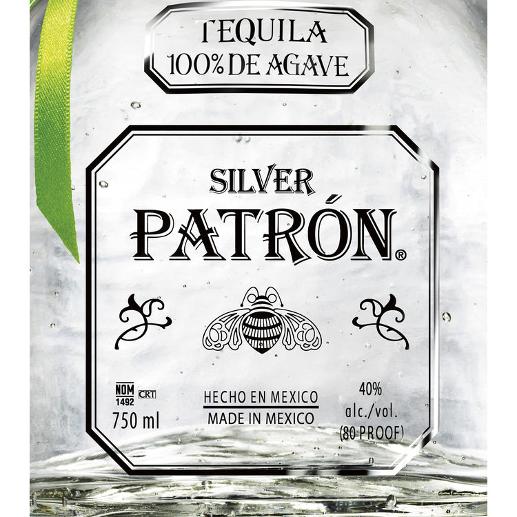 Patron Tequila Silver Bar 80 - 750ML - Front Label