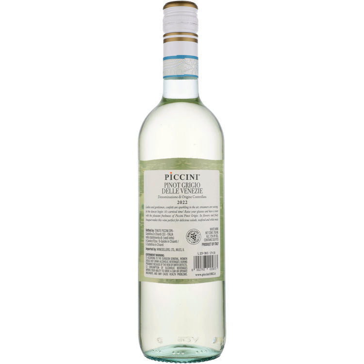 Piccini Pinot Grigio Delle Venezie - 750ML - Back