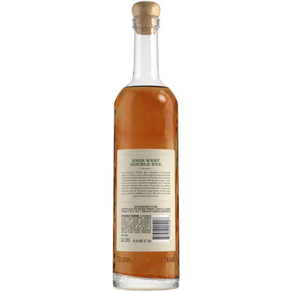 High West Rye Whiskey Double Rye! 92 - 750ML - Back