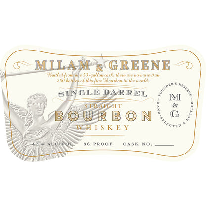 Milam & Greene Straight Bourbon Single Barrel 86 - 750ML