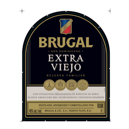 Brugal Aged Rum Extra Viejo 80 - 1.0L - Front Label