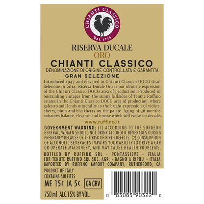 Ruffino Chianti Classico Gran Selezione Riserva Ducale Oro 2020 Wood B - 750ML