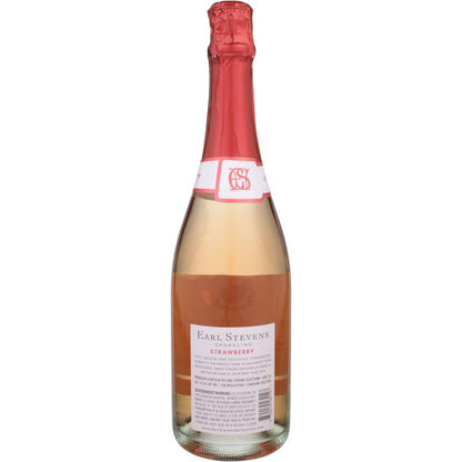 Earl Stevens Sparkling Strawberry Flavored Wine - 750ML - Back