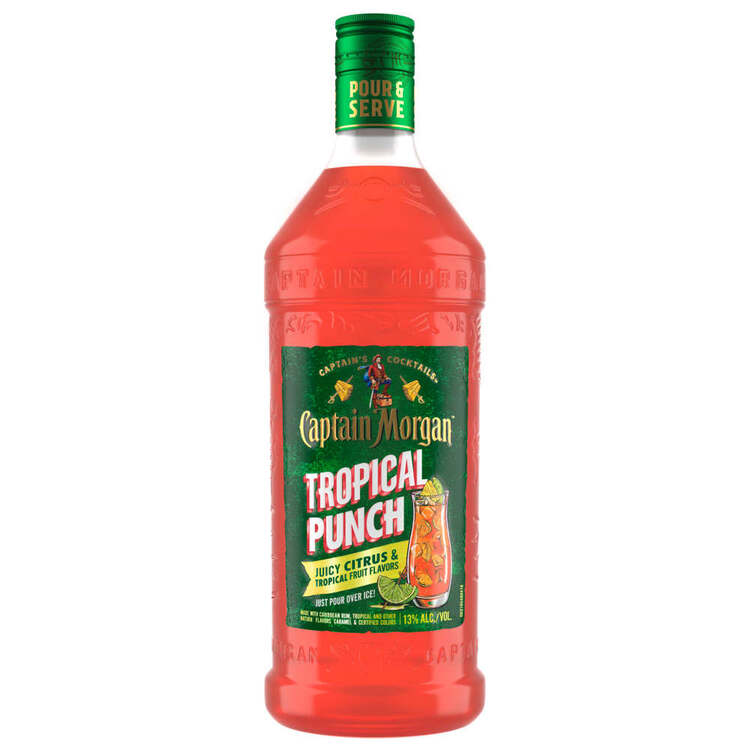 Captain Morgan Tropical Punch Cocktail 26 - 1.75L - Front