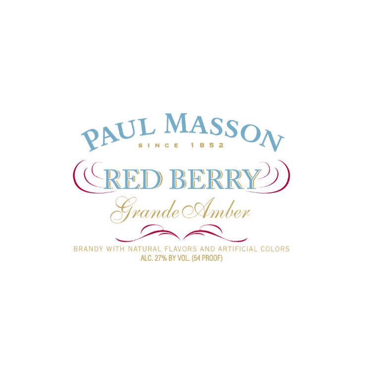 Paul Masson Red Berry Flavored Brandy Grande Amber 54 - 750ML - Front Label
