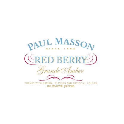 Paul Masson Red Berry Flavored Brandy Grande Amber 54 - 750ML - Front Label