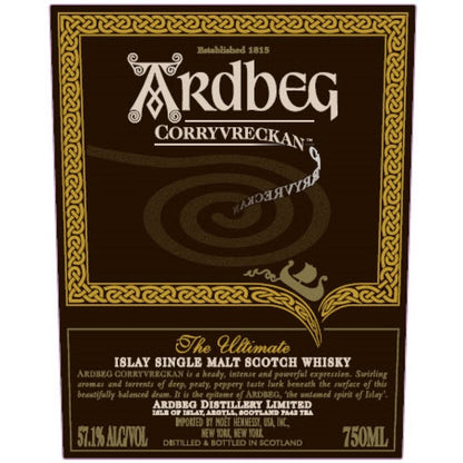 Ardbeg Single Malt Scotch Corryvreckan 114.2 - 750ML - Front Label