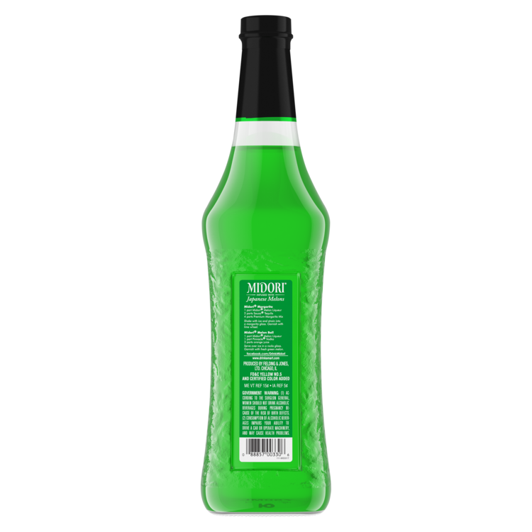 Midori Melon Liqueur 40 - 750ML - Back