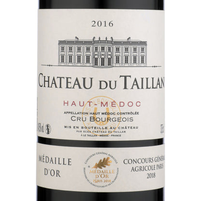 Chateau Du Taillan Cru Bourgrios Exceptionnel Haut Medoc 2016 - 375ML