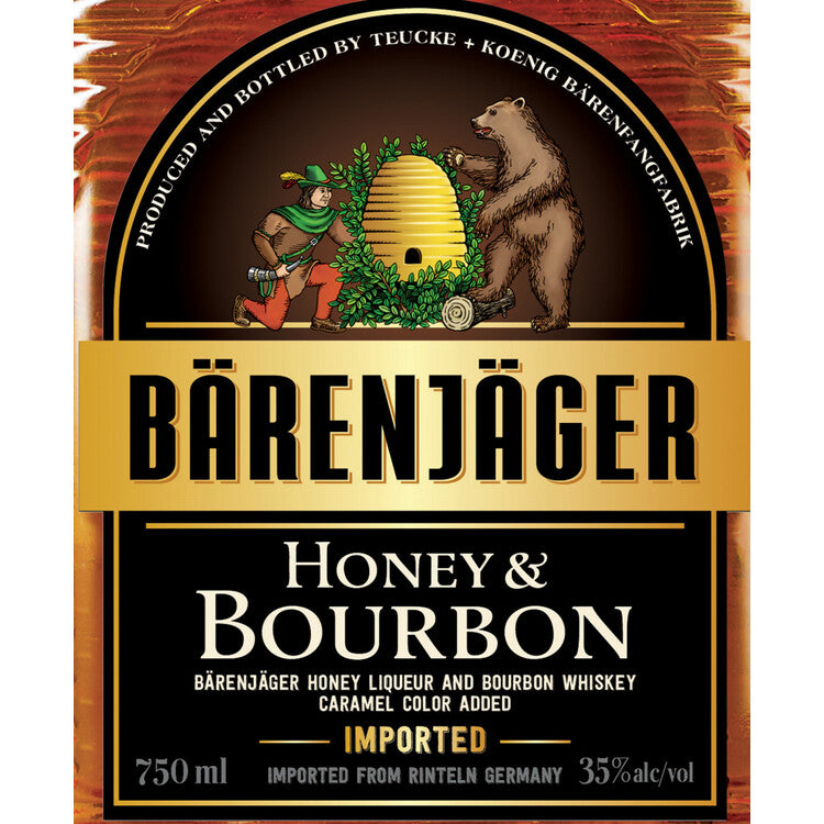 Barenjager Honey & Bourbon Liqueur 70 - 750ML - Front Label