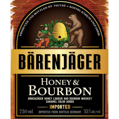 Barenjager Honey & Bourbon Liqueur 70 - 750ML - Front Label