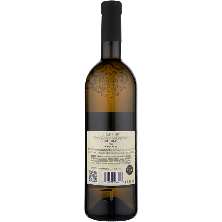 Istituto Agrario San Michele Pinot Grigio Fondazione Edmund Mach Trent - 750ML - Back