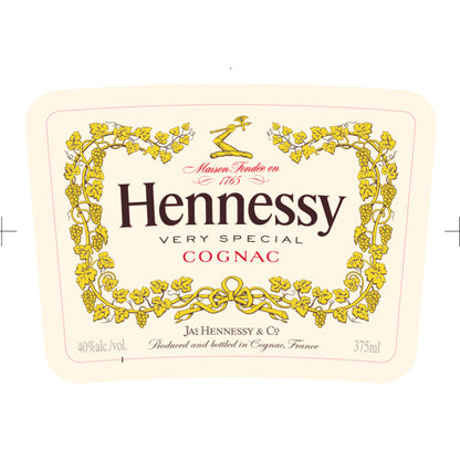 Hennessy Cognac Vsop 80 W/ Gift Box - 375ML - Front Label
