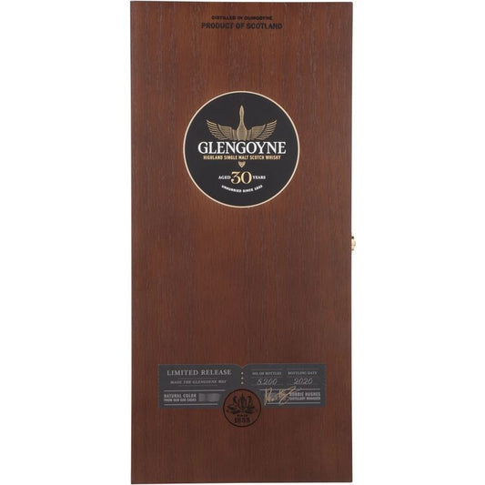 Glengoyne Single Malt Scotch Limited Release 30 Yr 93.6 Wood Box - 750ML - Front