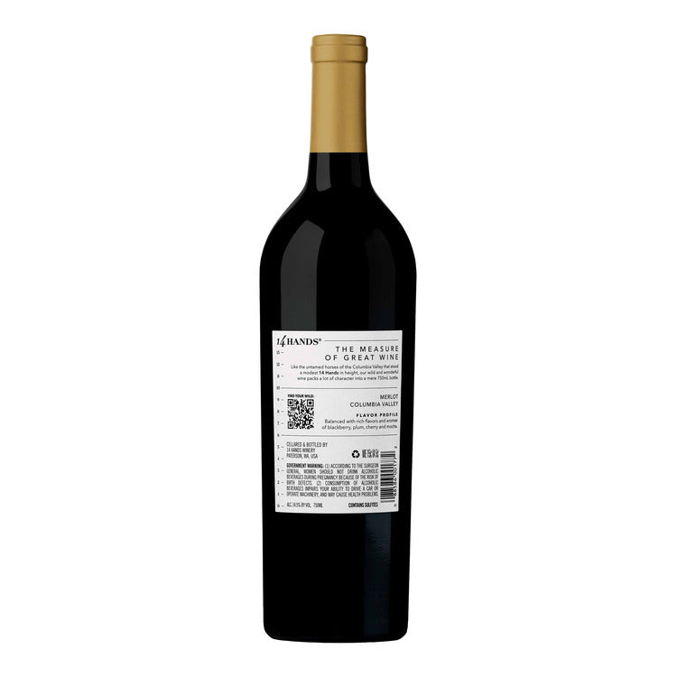 14 Hands Merlot Columbia Valley - 750ML - Back