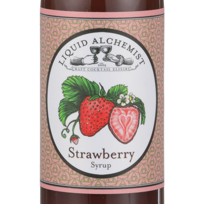 Liquid Alchemist Strawberry Syrup - 375ML - Front Label