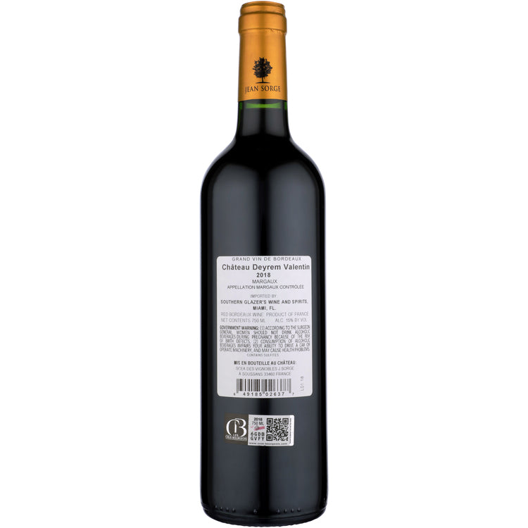 Ch Deyrem Valentin Margaux 2018 - 750ML