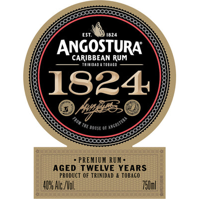 Angostura Aged Rum 1824 12 Yr 80 - 750ML - Front Label