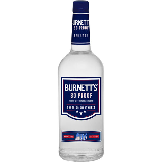 Burnett's Vodka Superior Smoothness 80 - 1.0L - Front
