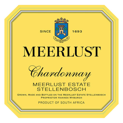 Meerlust Chardonnay Stellenbosch 2023 - 750ML - Front Label