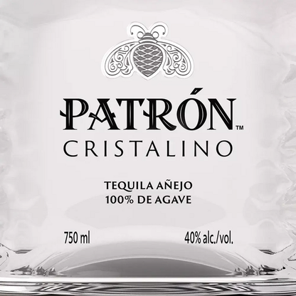Patron Tequila Cristalino Anejo 80 - 750ML - Front Label