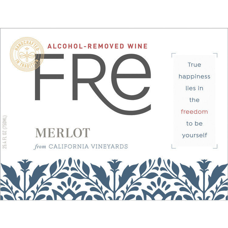 Fre Merlot Alcohol Removed - 750ML - Front Label