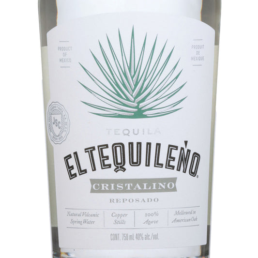 El Tequileno Tequila Reposado Cristalino 80 - 750ML - Front Label
