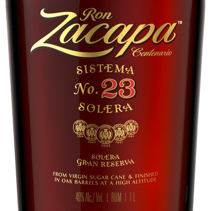 Ron Zacapa Gold Rum No. 23 Solera Gran Reserva 80 - 1.0L - Front Label
