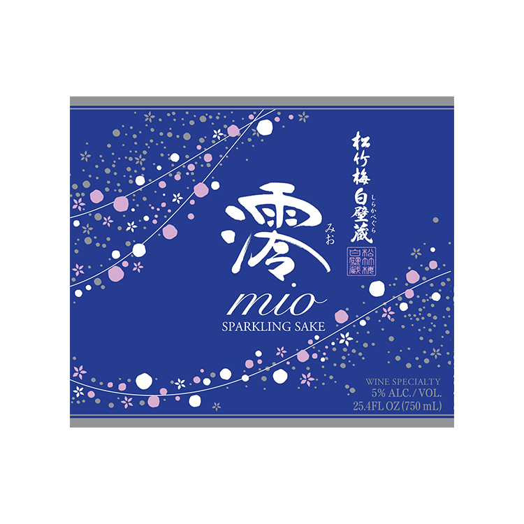 Sho Chiku Bai Sparkling Sake Mio Shirakabe Gura - 750ML - Front Label