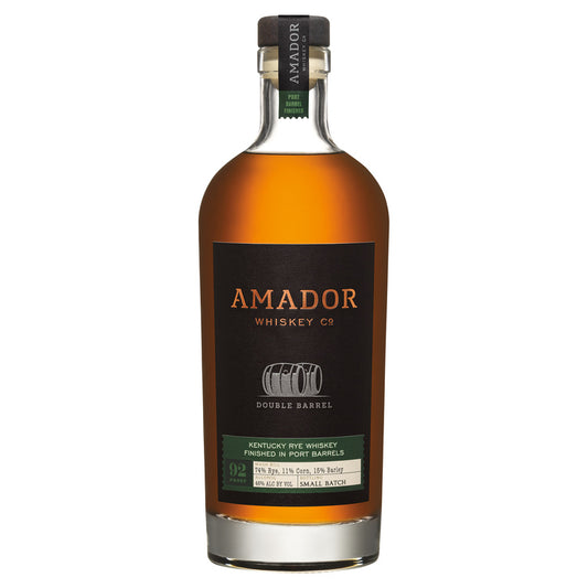 Amador Whiskey Co. Rye Whiskey Double Barrel Port Barrel Finished 92 - 750ML - Front
